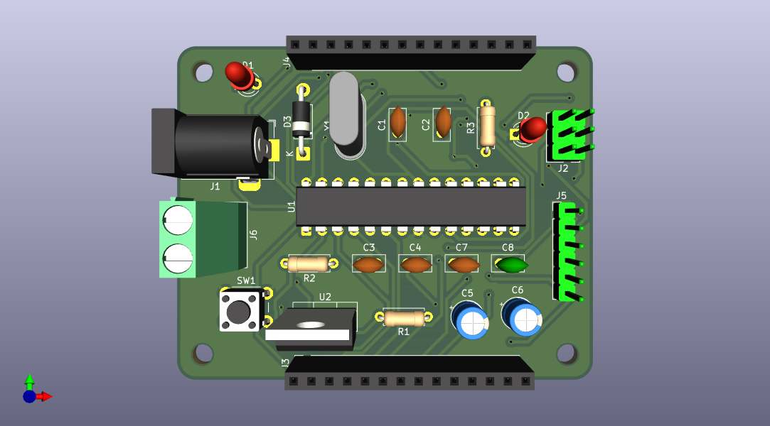 ATmega328P Breakout Board: Through-Hole PCB from Scratch hero image